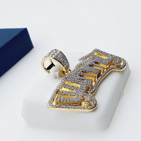 "14K Gold Plated Cubic Zircon Pendant, EVBRS396 - Picture 8 of 9